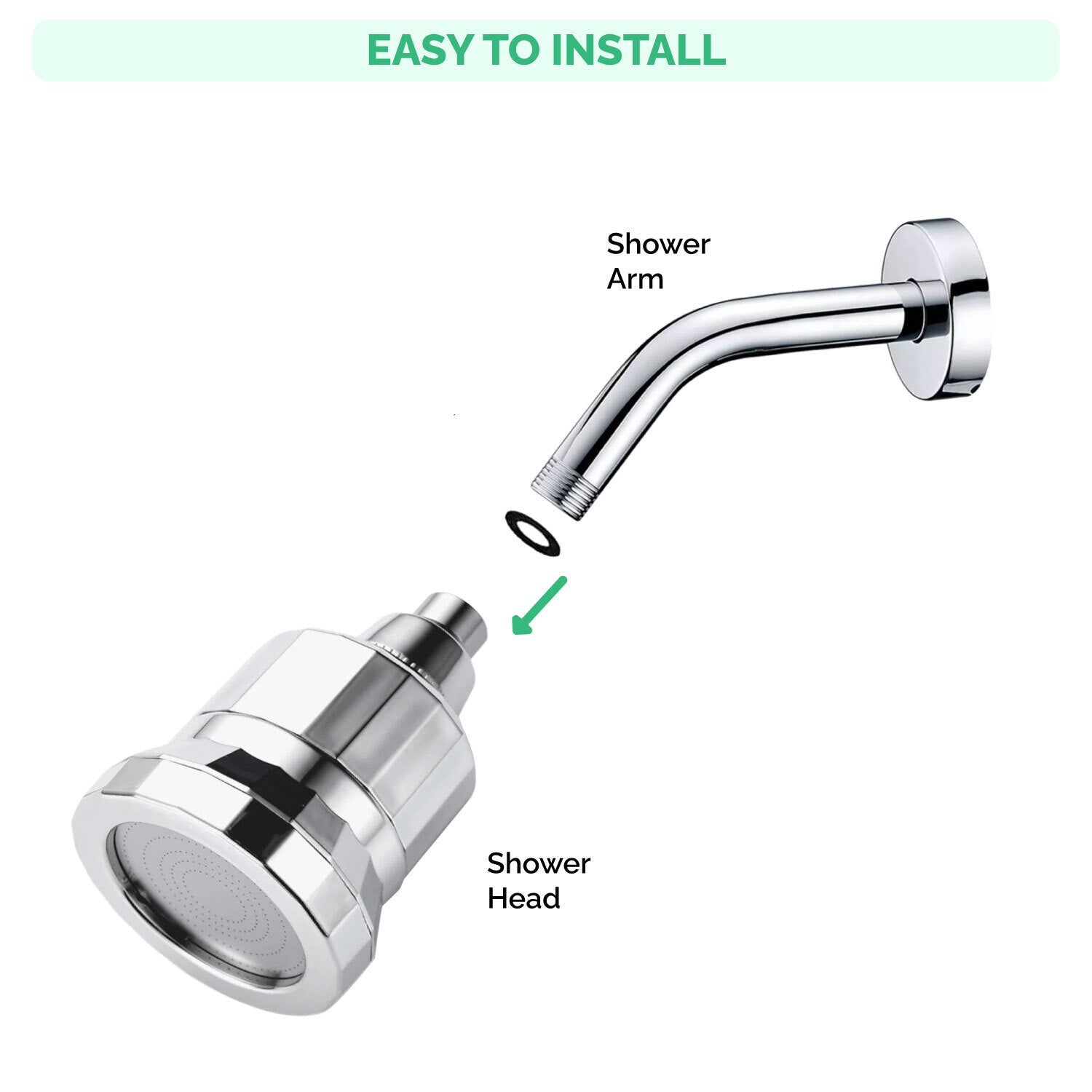 Filtración de 15 etapas Ecolux Wall Shower Head