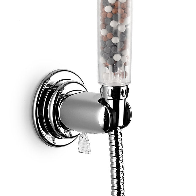 Soporte para cabezal de ducha con ventosa ajustable, cromado