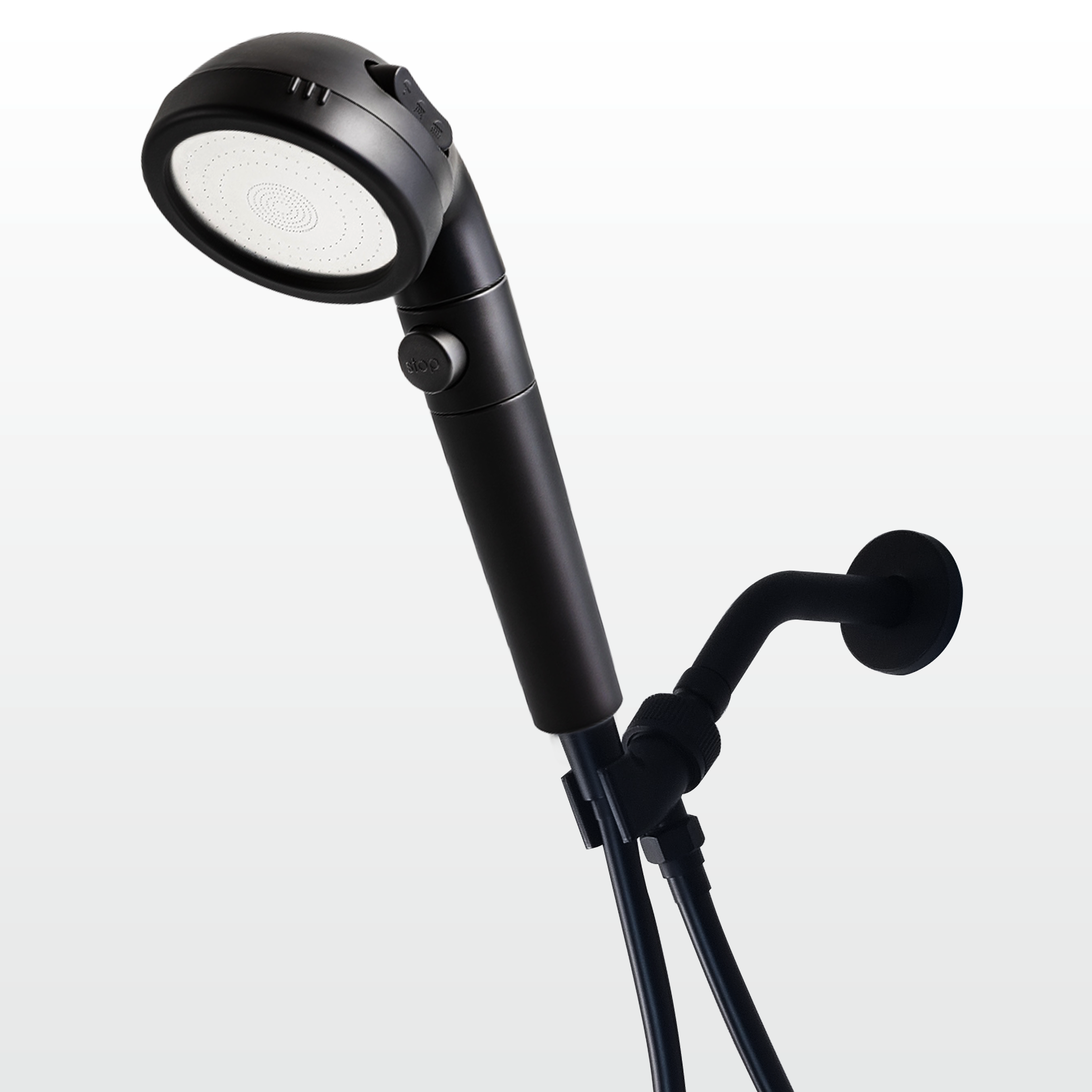 Cabezal de ducha Ecopower negro