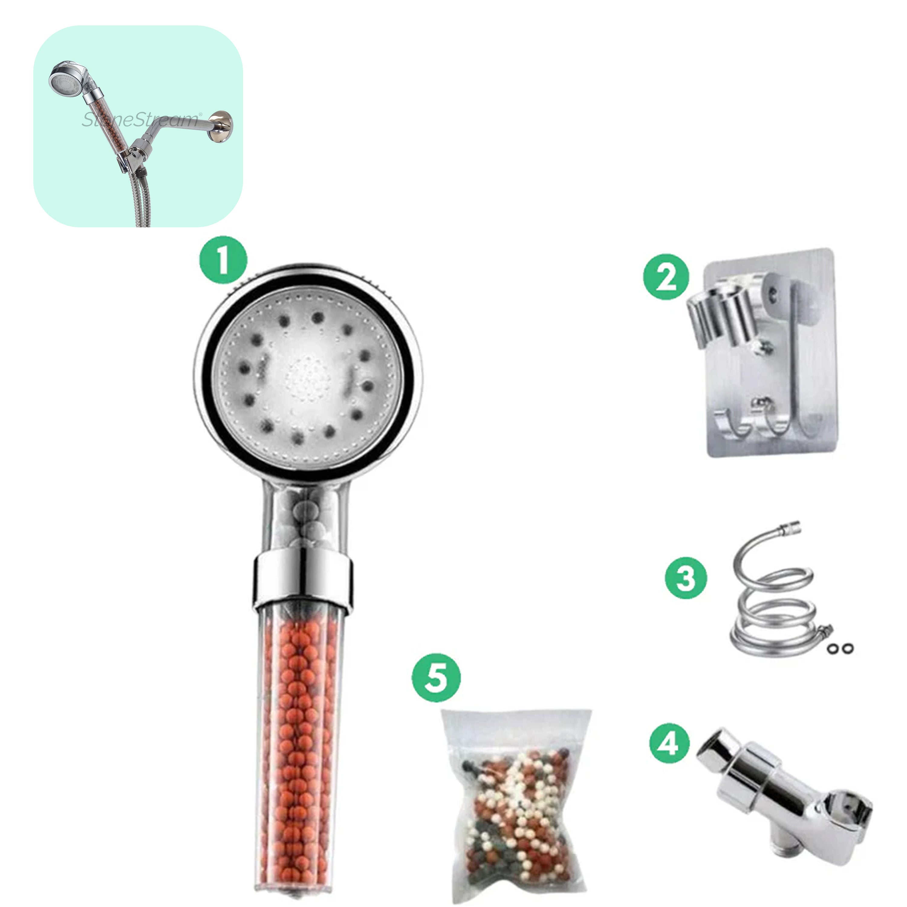 Cabezal de ducha iónico LED