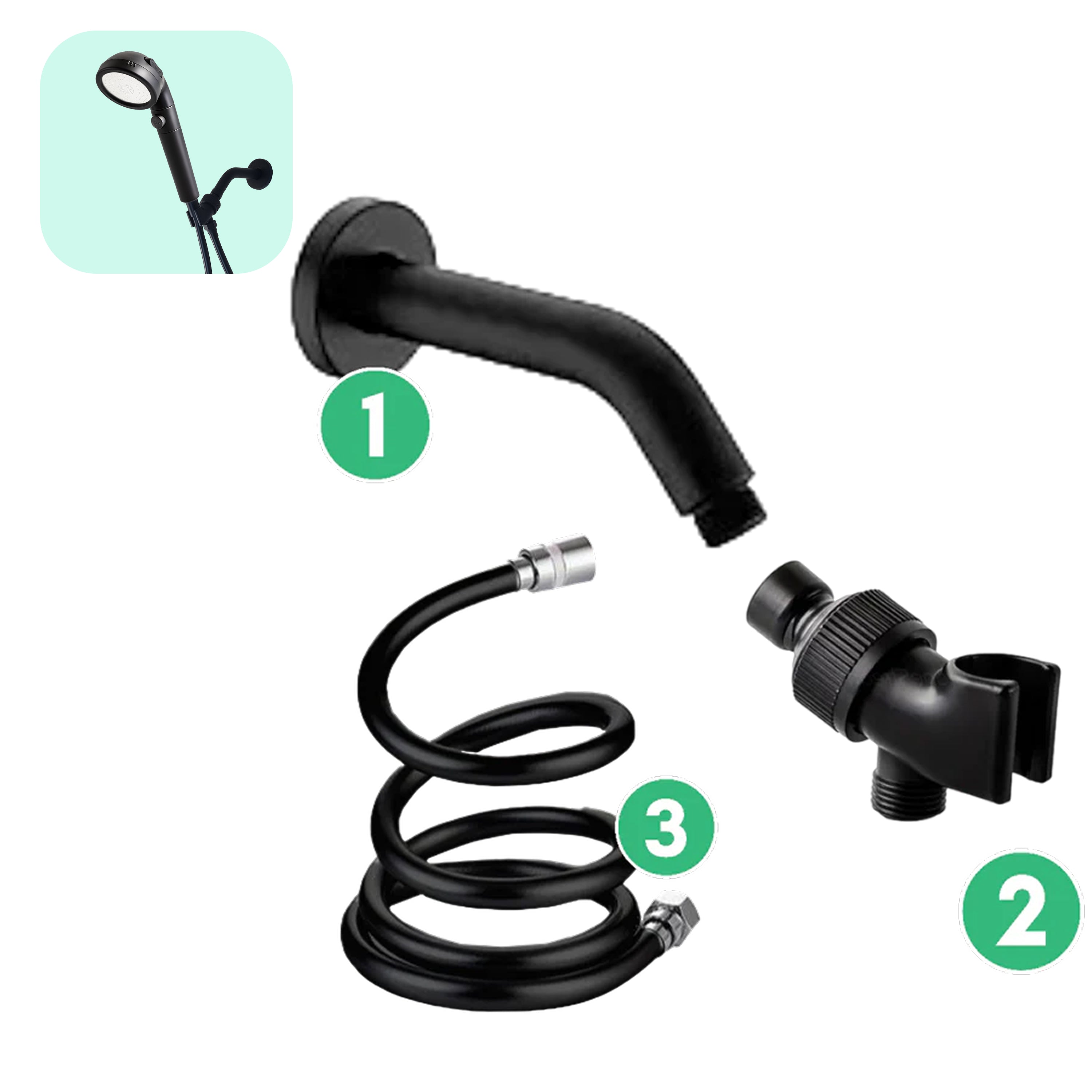 Kit de instalación de pared - negro
