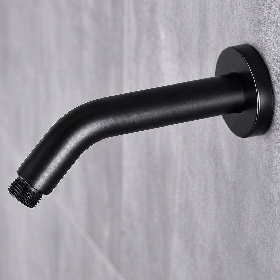 Brazo de ducha para ducha de pared - Negro mate - Rosca 1/2 pulgada
