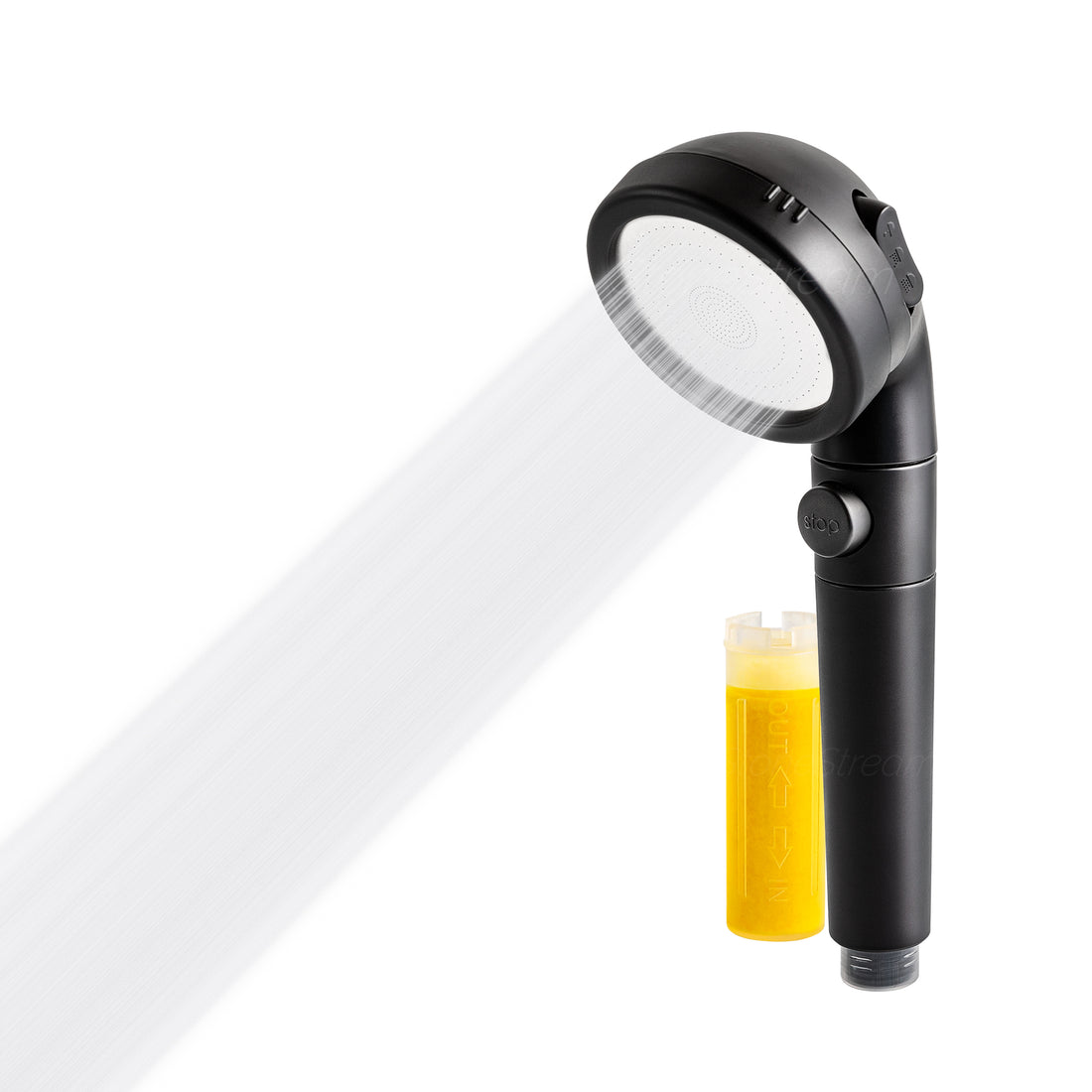 Cabezal de ducha de EcoPower negro
