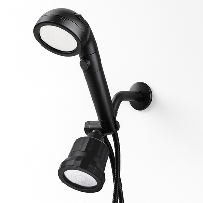 Cabezal de ducha Ecopower negro