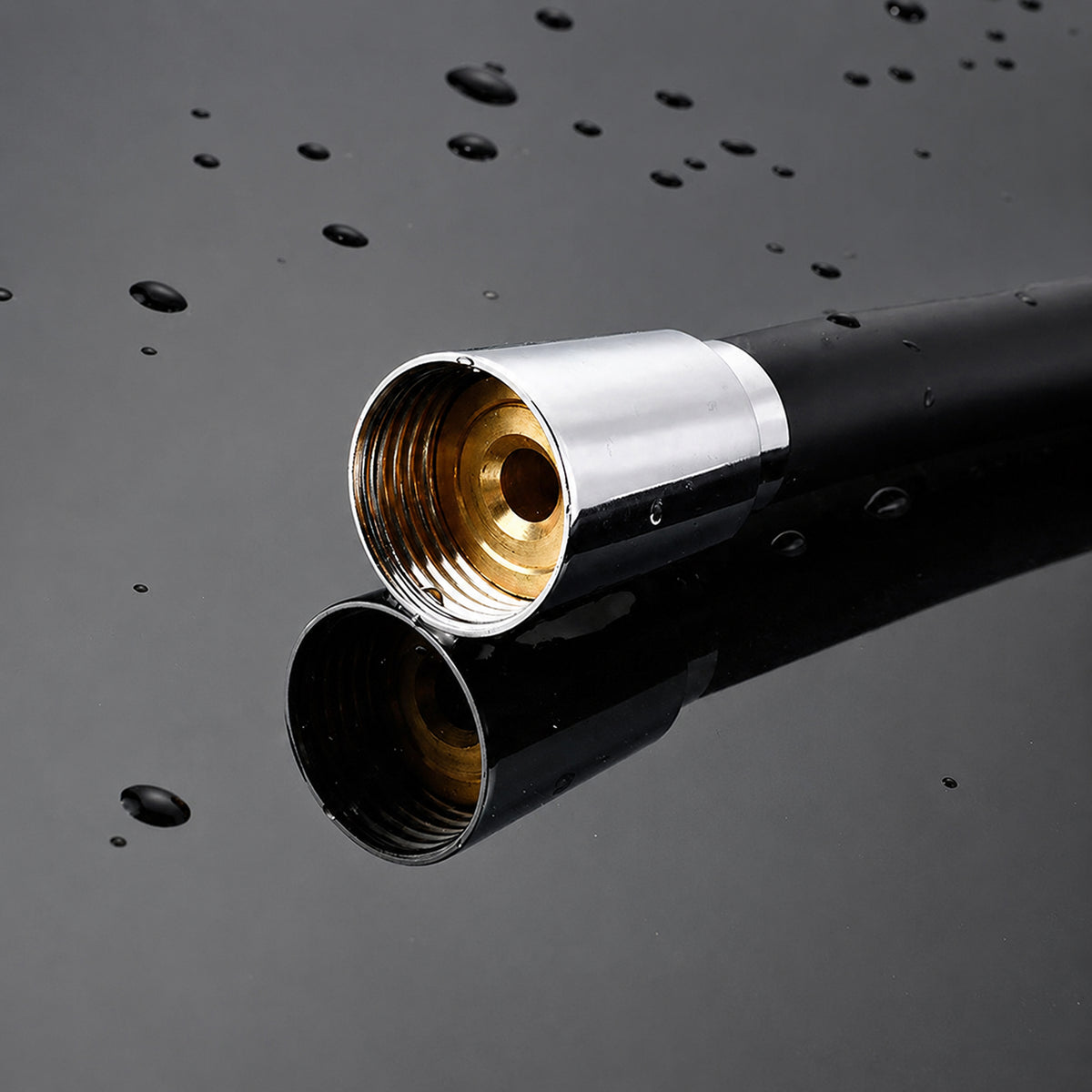 Flexo de ducha negro 1.5m StoneStream