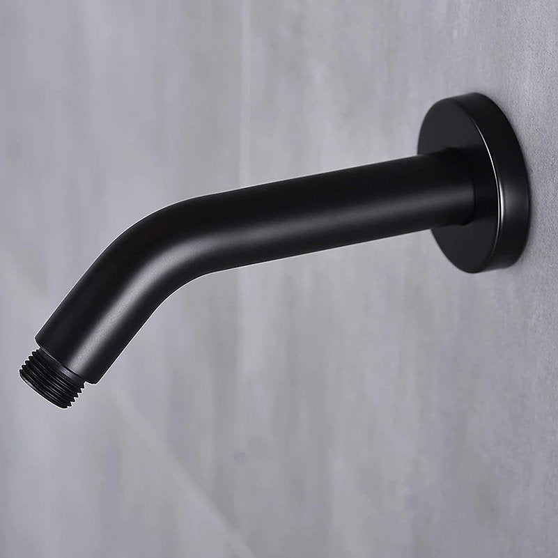 Brazo para Ducha de Pared - Negro Mate - Rosca de 1/2 pulgada