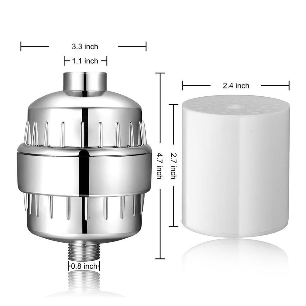 Chrome Hard Water shower filter Add-on